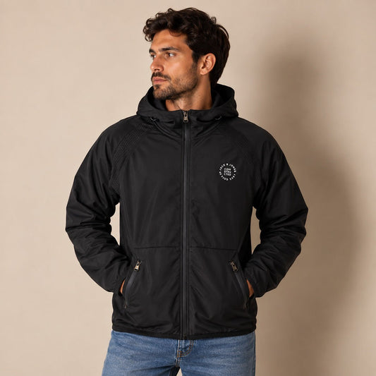 Jack & Jones Core Men's Hooded Zip Jacket M Black – Jacket product photo 1 | RewearableUK