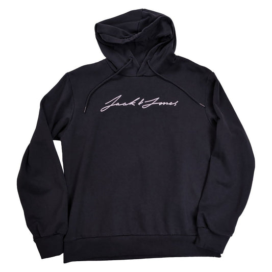 Jack & Jones Men's Black Script Hoodie Approx L - product photo 2