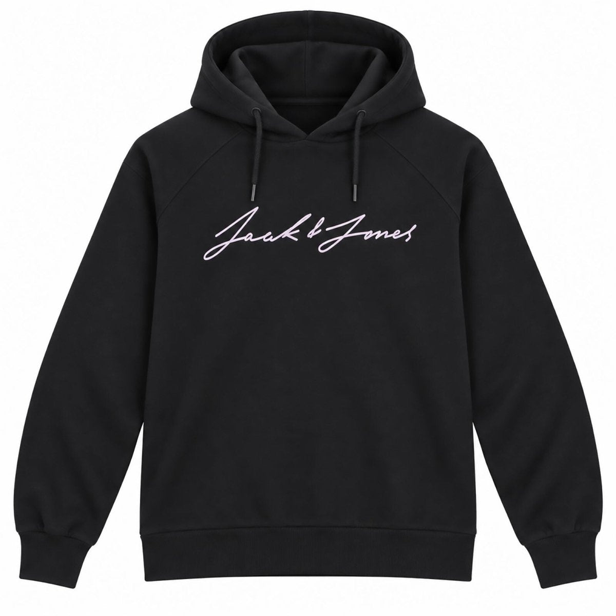 Jack & Jones Men's Hoodie LARGE Black Script Logo Cotton – product photo 1 | RewearableUK