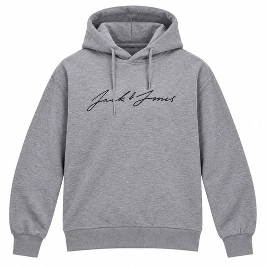 Jack & Jones Men's Grey Script Hoodie Approx L - product photo 1