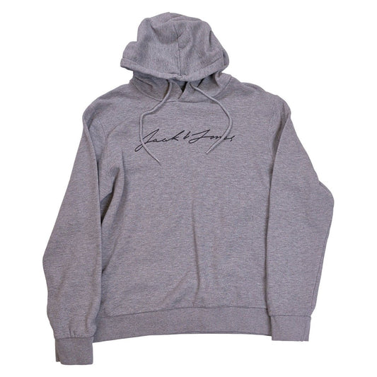 Jack & Jones Men's Grey Script Hoodie Approx L - product photo 2