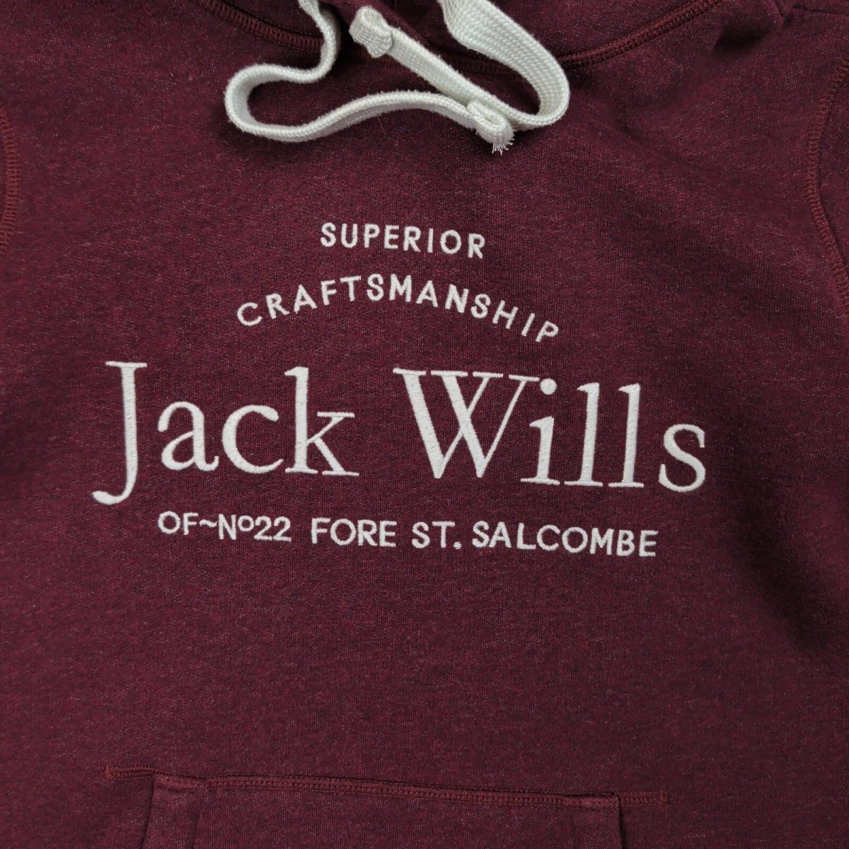 Jack Wills Women's Logo Hoodie UK 6 Burgundy – product photo 3 | RewearableUK
