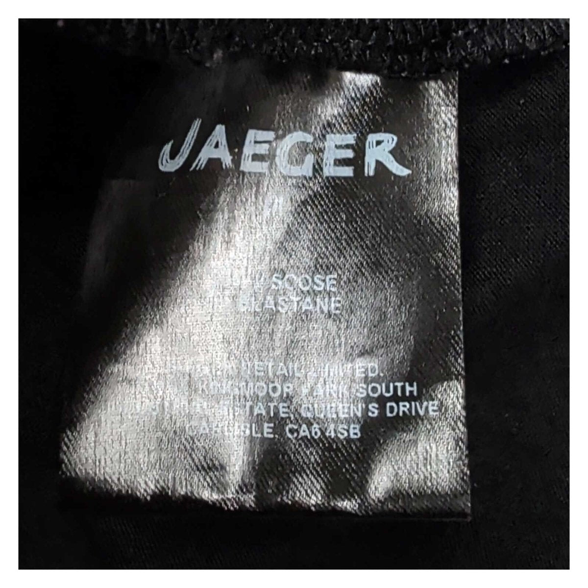 Jaeger Women's Black Jersey Top M 3/4 Sleeve Scoop Neck Viscose Stretch – product photo 3 | RewearableUK