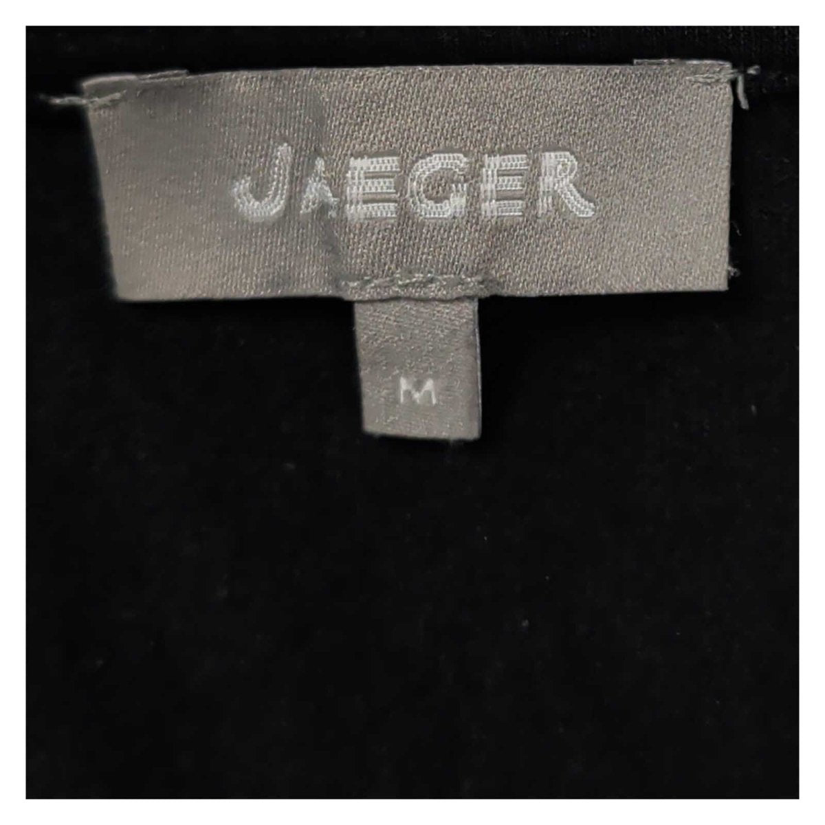 Jaeger Women's Black Jersey Top M 3/4 Sleeve Scoop Neck Viscose Stretch – product photo 2 | RewearableUK