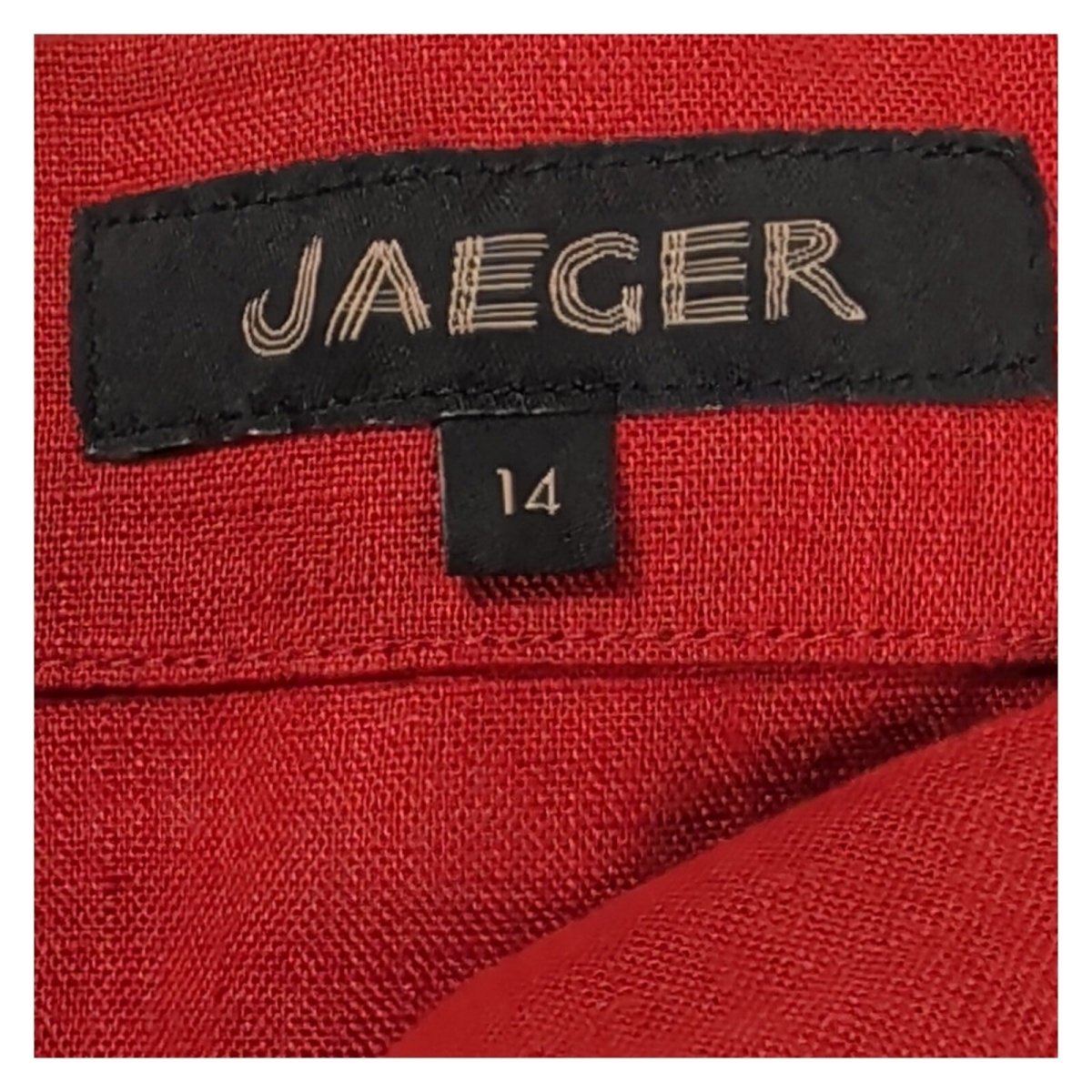 Jaeger Womens Linen Bardot Top UK 14 Burnt Orange Off Shoulder Blouse – product photo 2 | RewearableUK