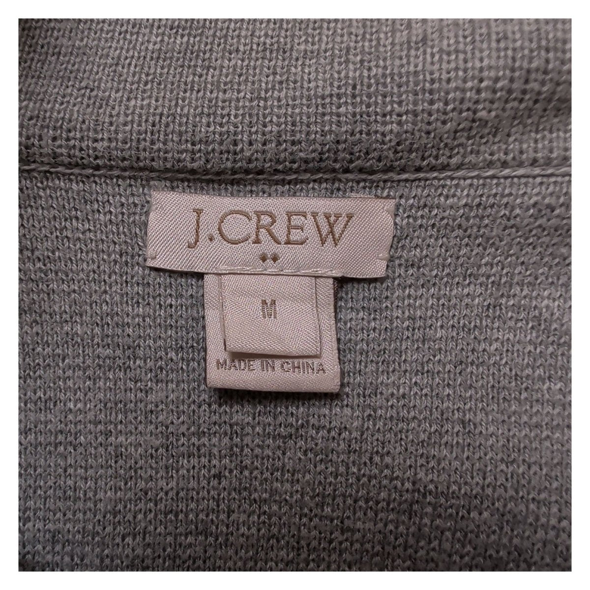 J.Crew Women Blazer Regular Size medium Gray Cotton Two-Button Knit Jacket – product photo 7 | RewearableUK