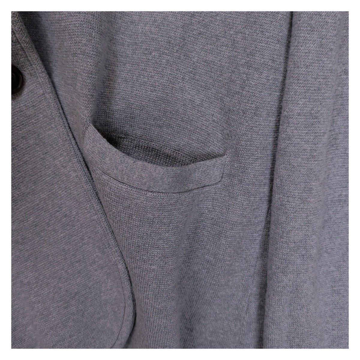 J.Crew Women Blazer Regular Size medium Gray Cotton Two-Button Knit Jacket – product photo 3 | RewearableUK