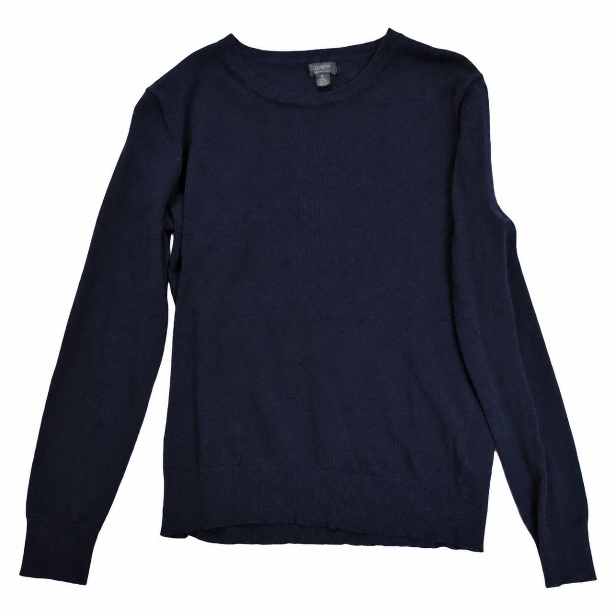 J.Crew Womens Jumper S Navy Plain Crew Neck 95% Cotton 5% Cashmere – product photo 2 | RewearableUK