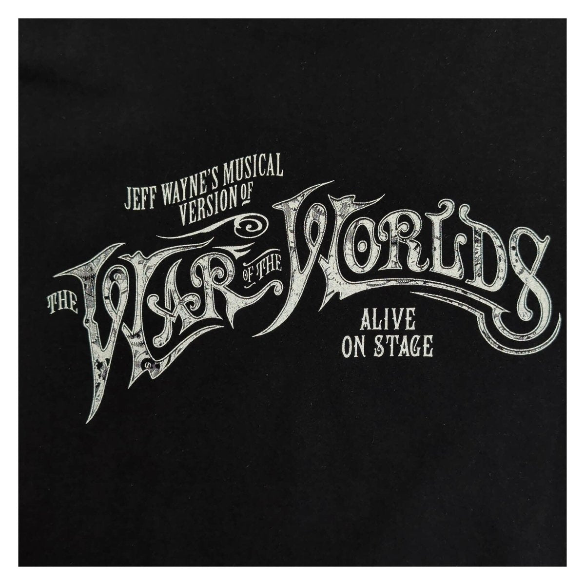 Jeff Wayne War of the Worlds Alive on Stage 2018 Tour T-Shirt XL Black – product photo 3 | RewearableUK