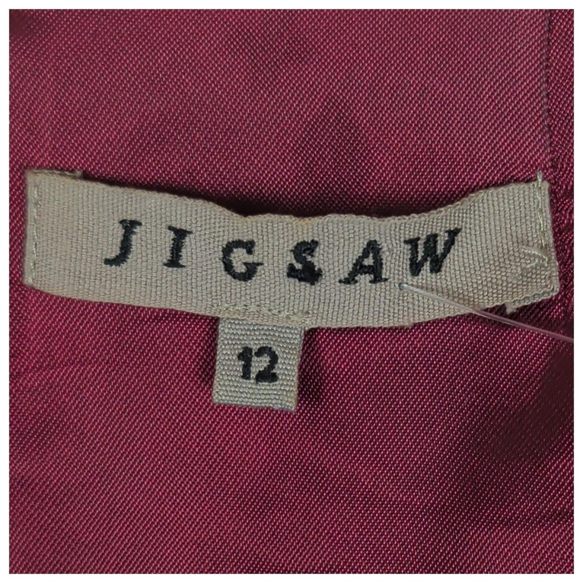 Jigsaw Womens Abstract Print Dress UK 12 Copper Red Sleeveless Occasion by Jigsaw – | RewearableUK