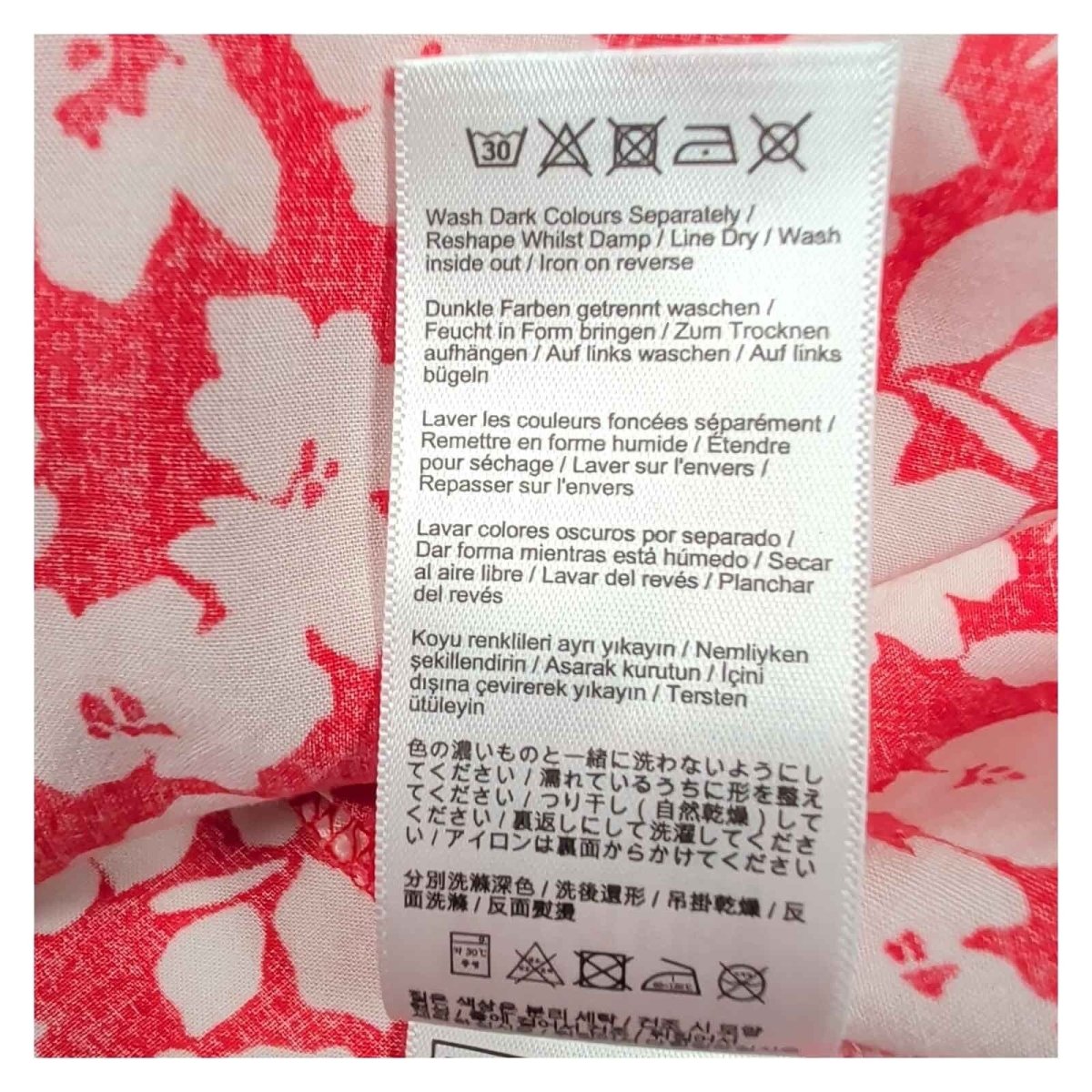 Joules Cierra Floral Sleeveless Blouse UK 16 Red White V-Neck Viscose – product photo 6 | RewearableUK