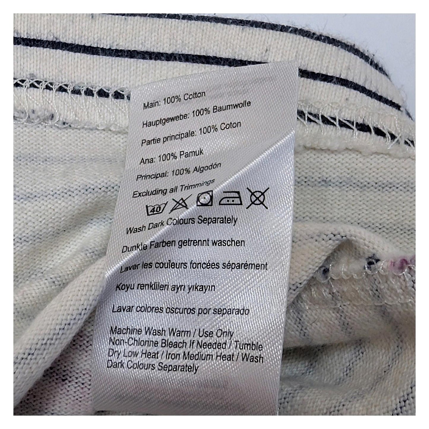 Joules Harbour Top Size UK 12 US 8 Pheasant Print Stripe Cotton Boat Neck Shirt by Joules – | RewearableUK