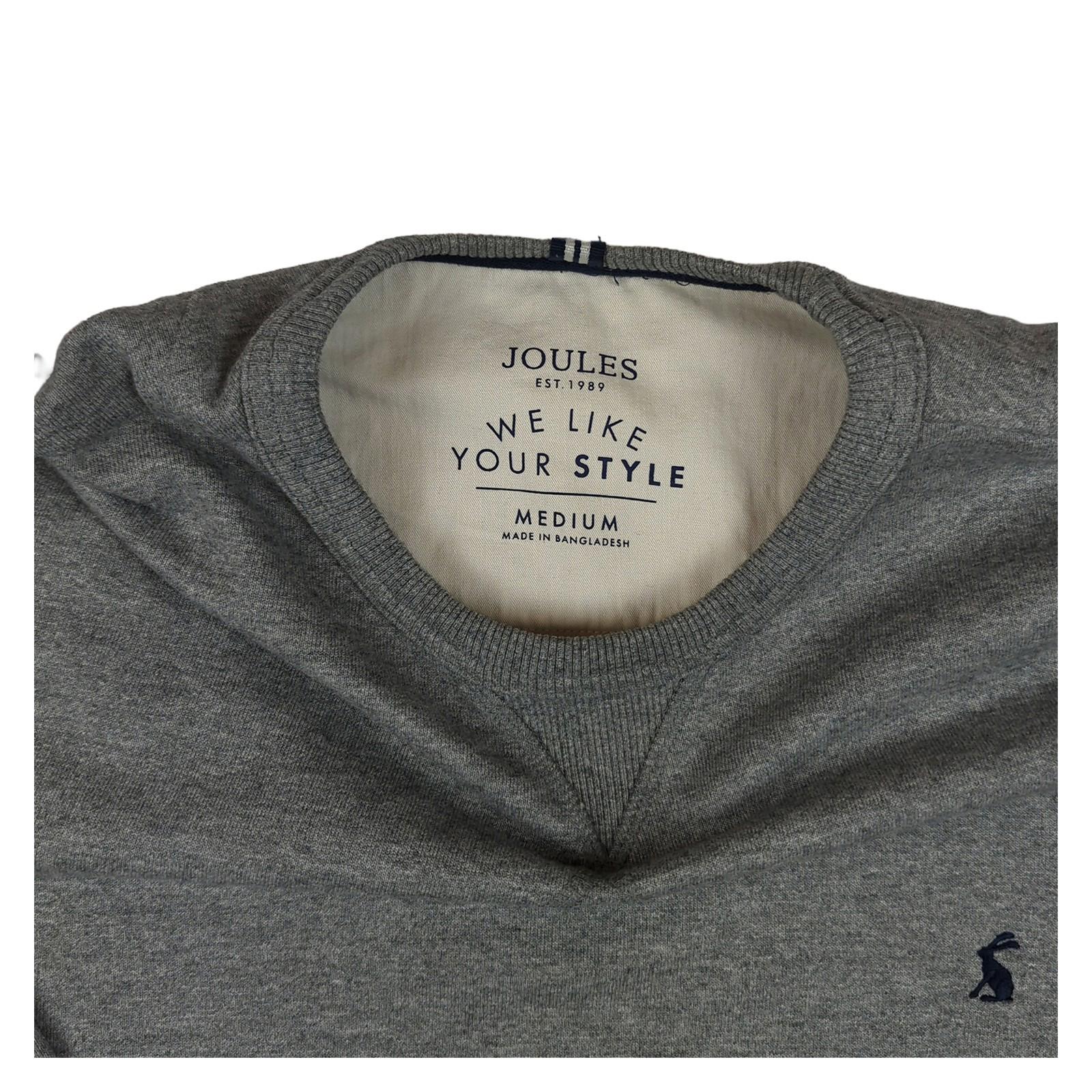 Joules Joules Men's M Grey Cotton Regular Fit Sweatshirt Jumper Sweater & Hoodie RewearableUK