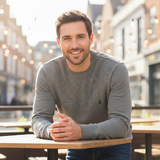 Joules Men's M Grey Cotton Regular Fit Sweatshirt Jumper by Joules – Sweater & Hoodie | RewearableUK