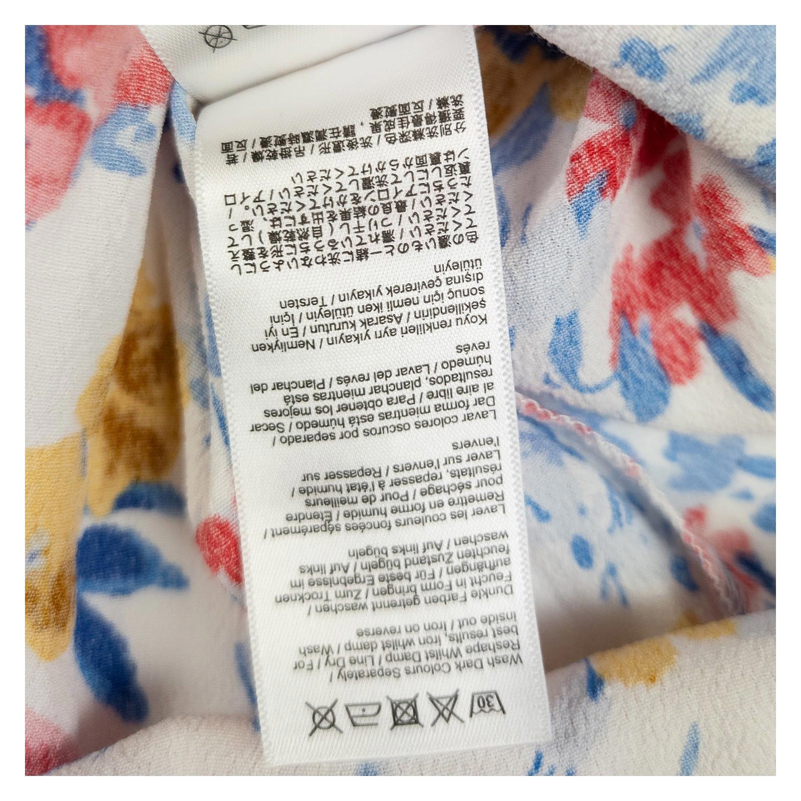 Joules Woman Floral Top Size UK 10 Edana Cream Viscose Short Sleeve Button Summe by Joules – | RewearableUK