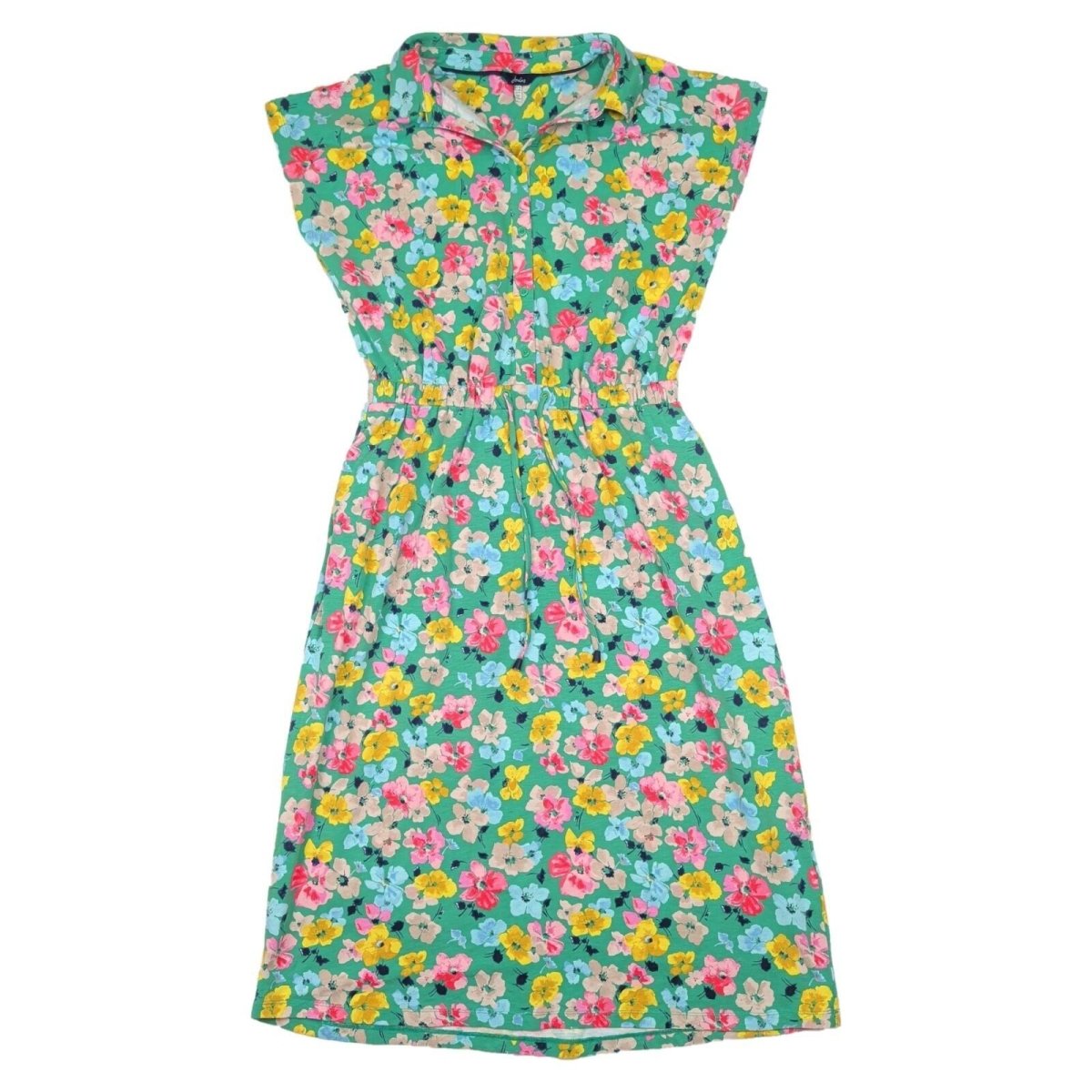 joules womens green floral print collared shirt dress short sleeve size uk 16 by Joules – | RewearableUK