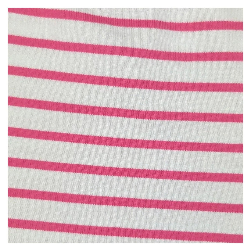 Joules Joules Women’s Pink Striped Cotton Top UK 8 3/4 Sleeve Casual Tee T-Shirts RewearableUK