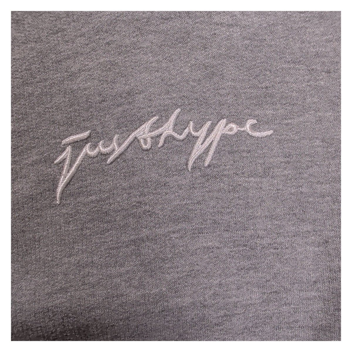 Just Hype Mens Hoodie Medium Grey Embroidered Logo Cotton Blend – product photo 4 | RewearableUK