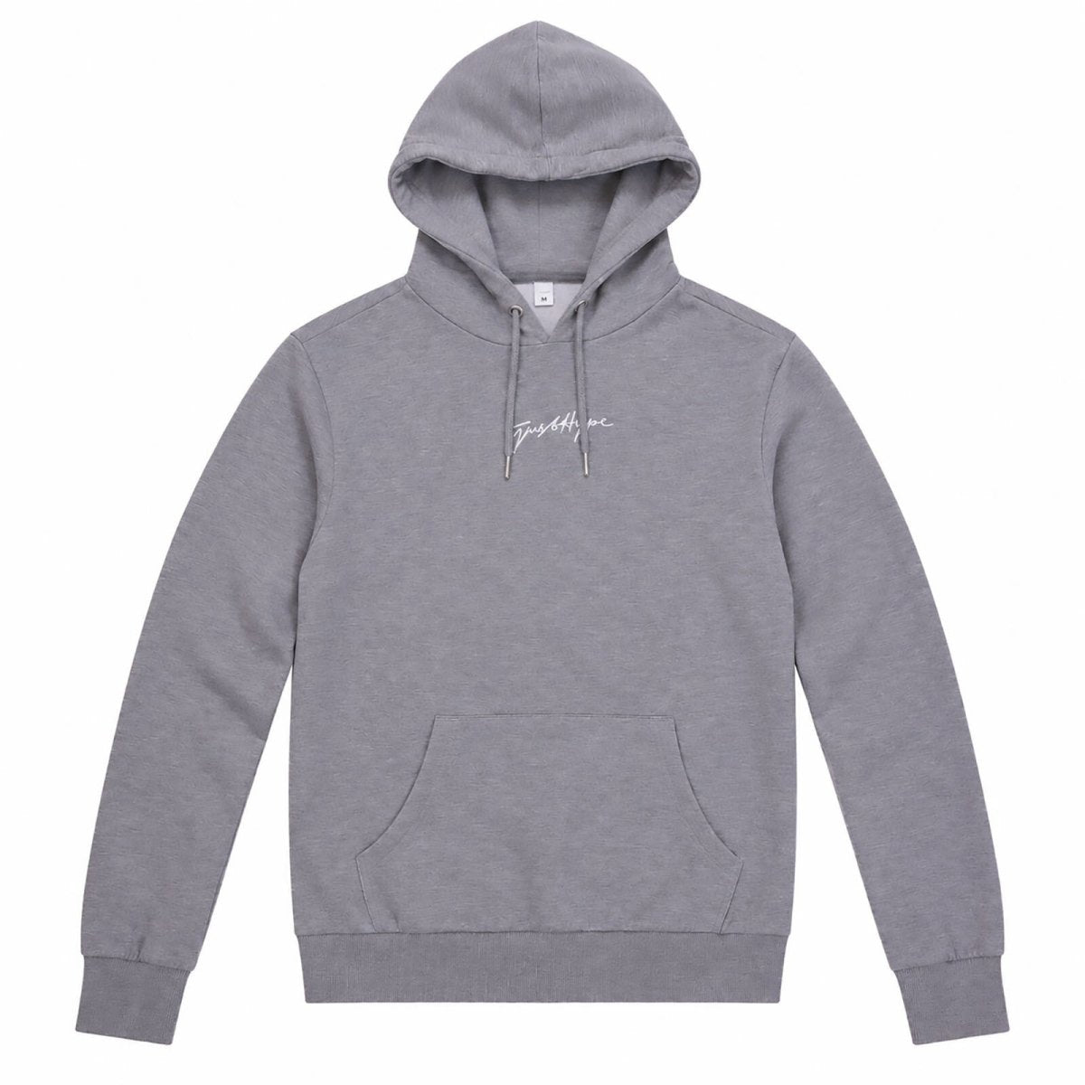 Just Hype Mens Hoodie Medium Grey Embroidered Logo Cotton Blend – product photo 1 | RewearableUK