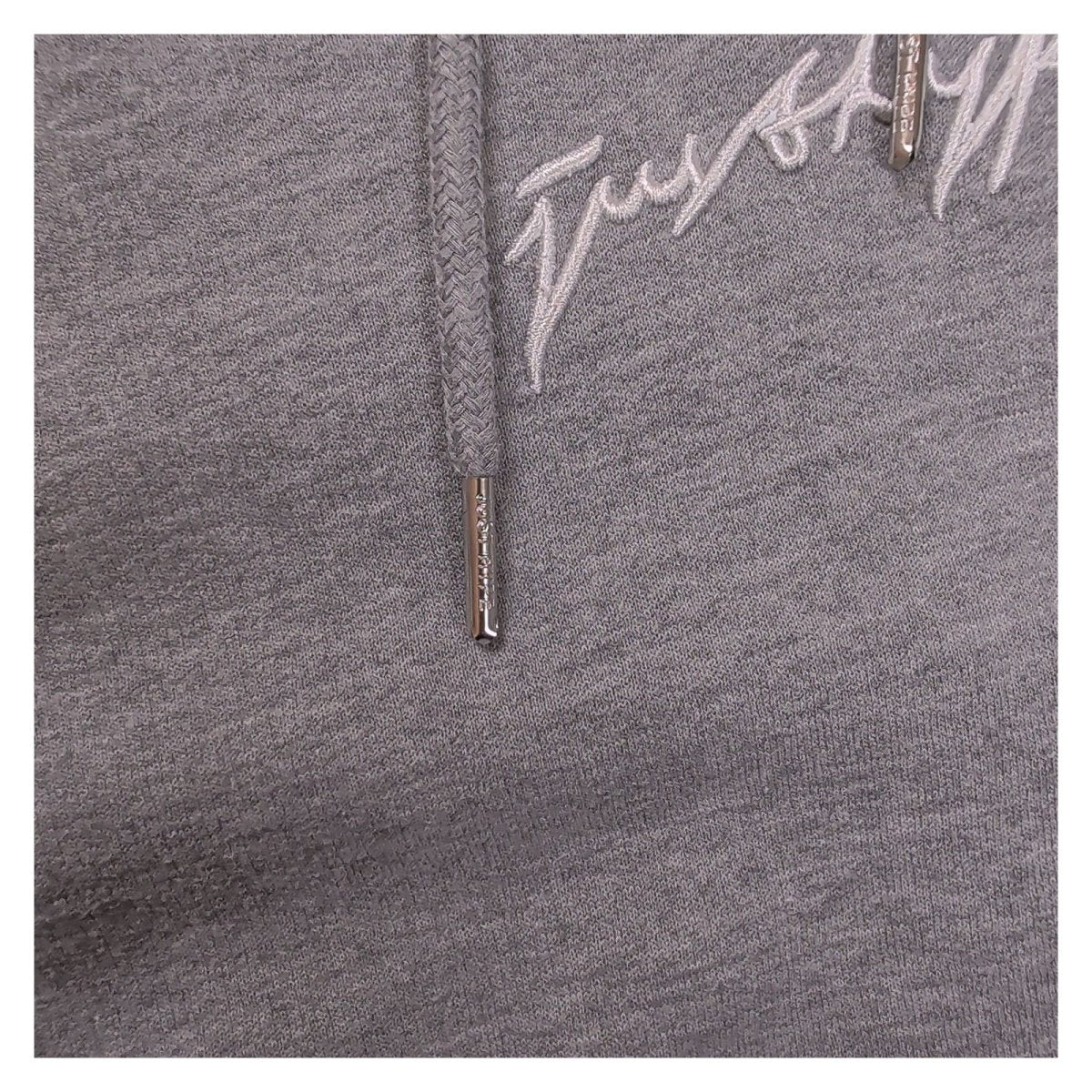 Just Hype Mens Hoodie Medium Grey Embroidered Logo Cotton Blend – product photo 7 | RewearableUK