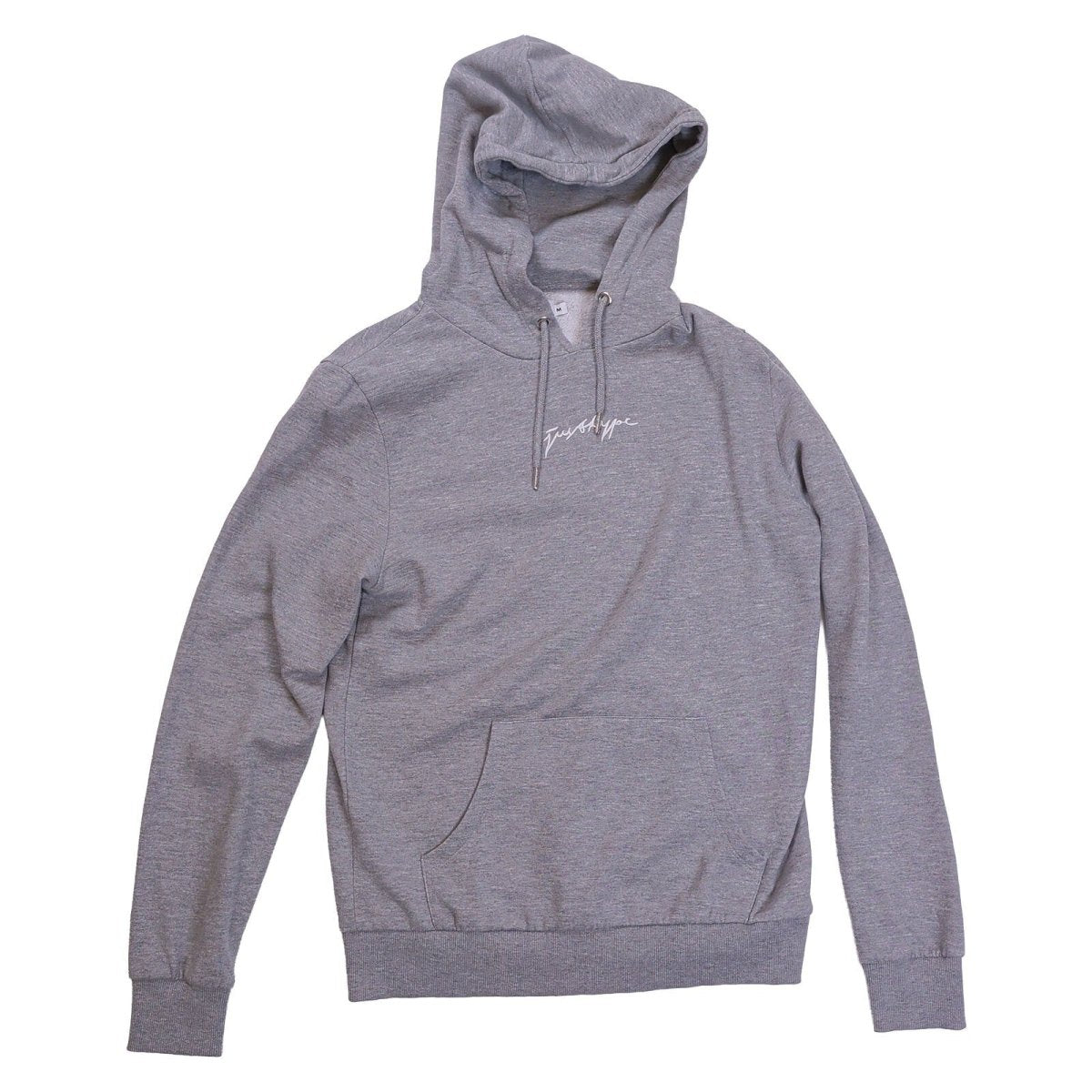 Just Hype Mens Hoodie Medium Grey Embroidered Logo Cotton Blend – product photo 2 | RewearableUK