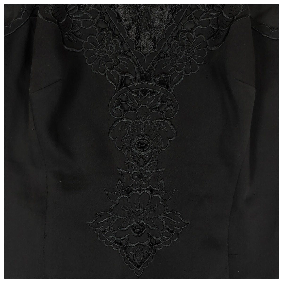 Karen Millen Black Halter Neck Embroidered Dress UK 16 New Without Tags by Karen Millen – | RewearableUK