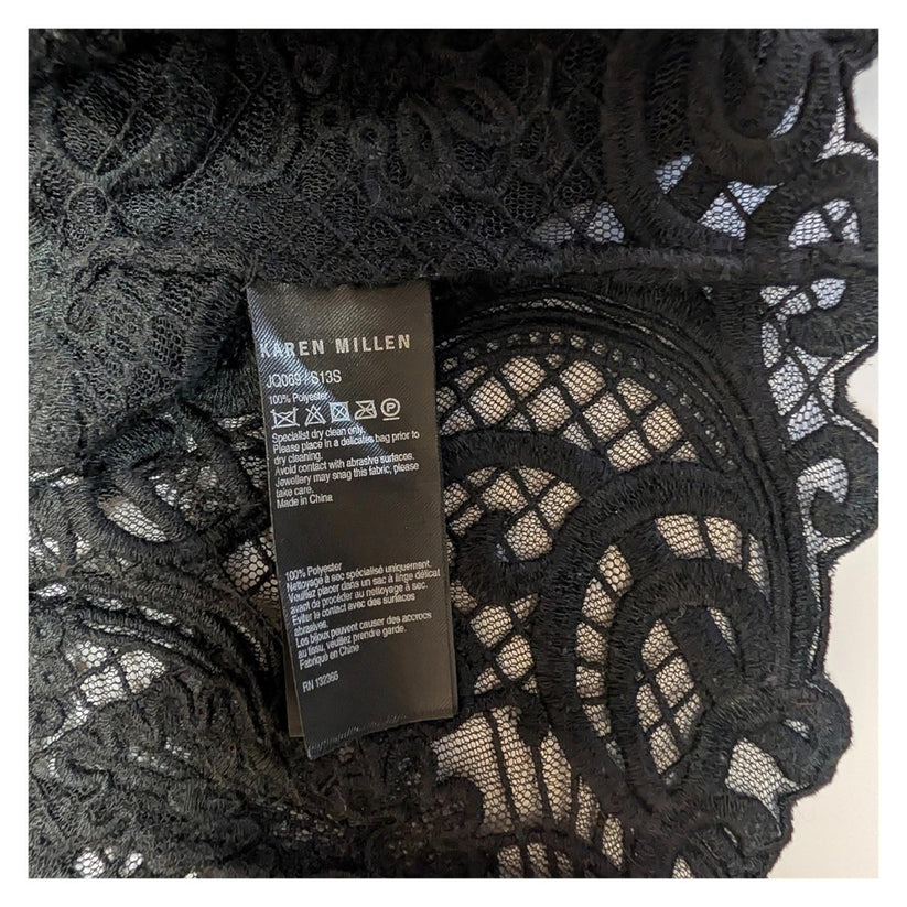 Karen Millen Black Lace Bolero Size UK 14 US 10 Guipure Cropped Jacket Wedding by Karen Millen – | RewearableUK