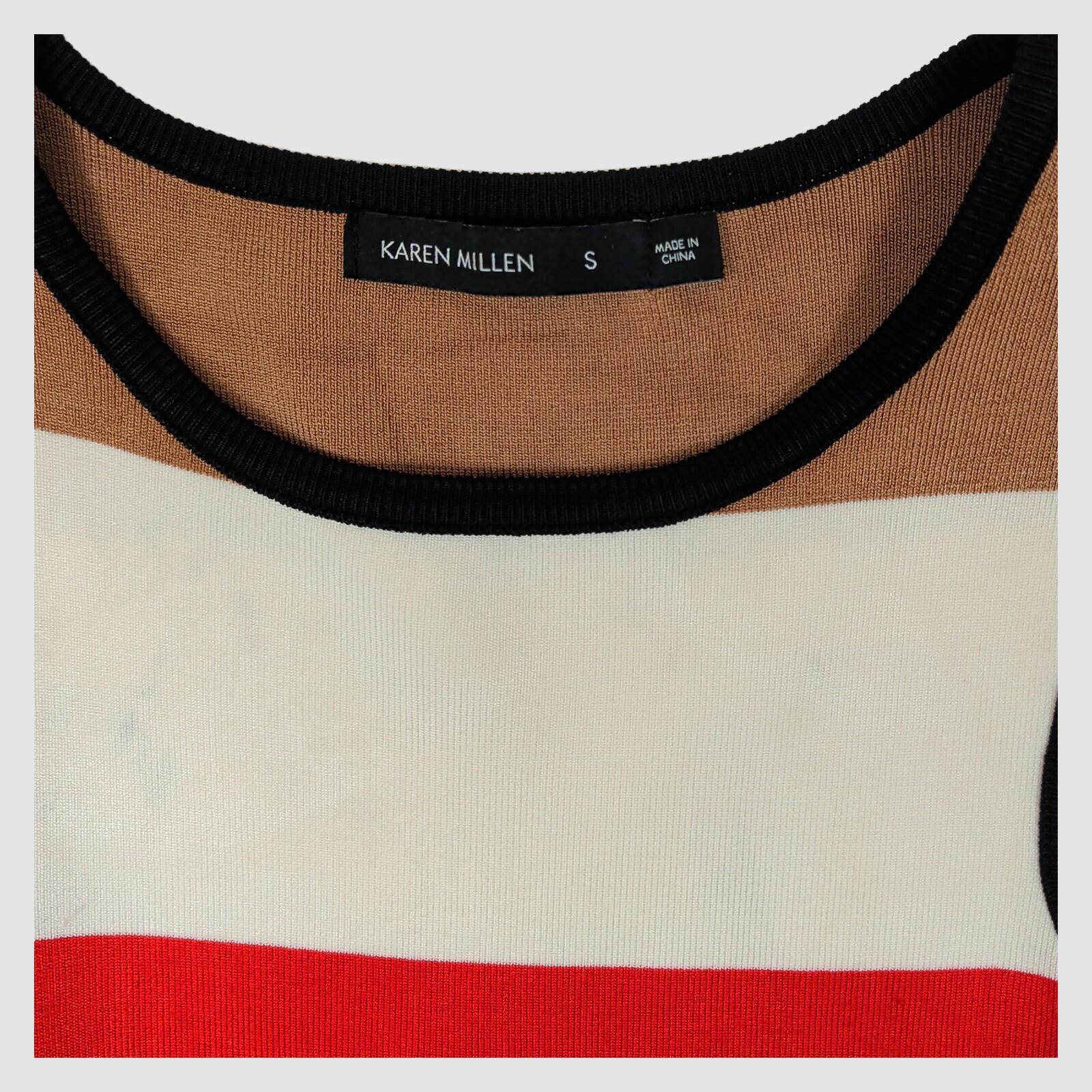 Karen Millen Colour Block Knit Skater Dress Sleeveless Size S Striped by Karen Millen – DRESSING | RewearableUK