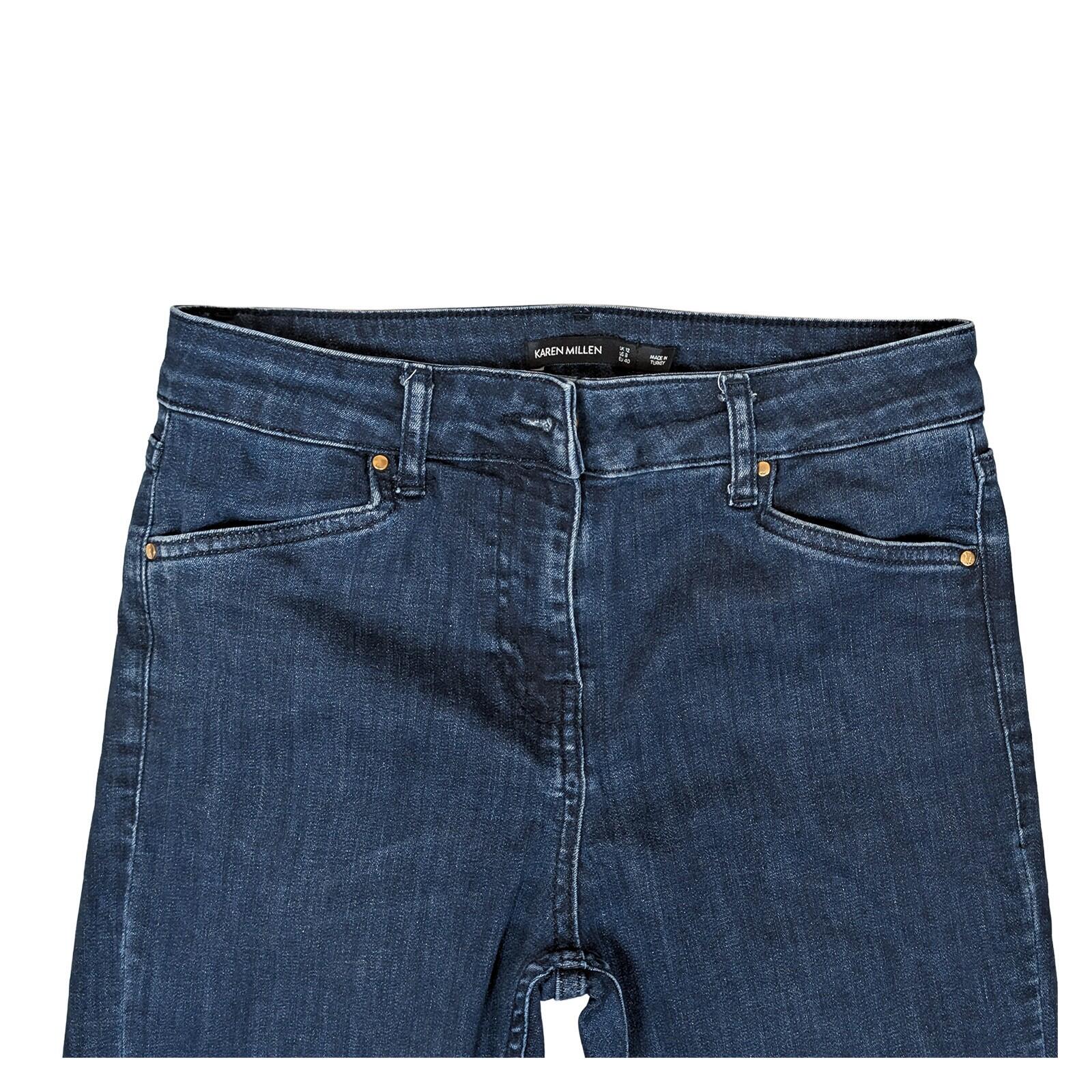 Karen Millen Dark Blue Skinny Jeans UK12 Slim Fit Stretch Denim by Karen Millen – JEANS | RewearableUK