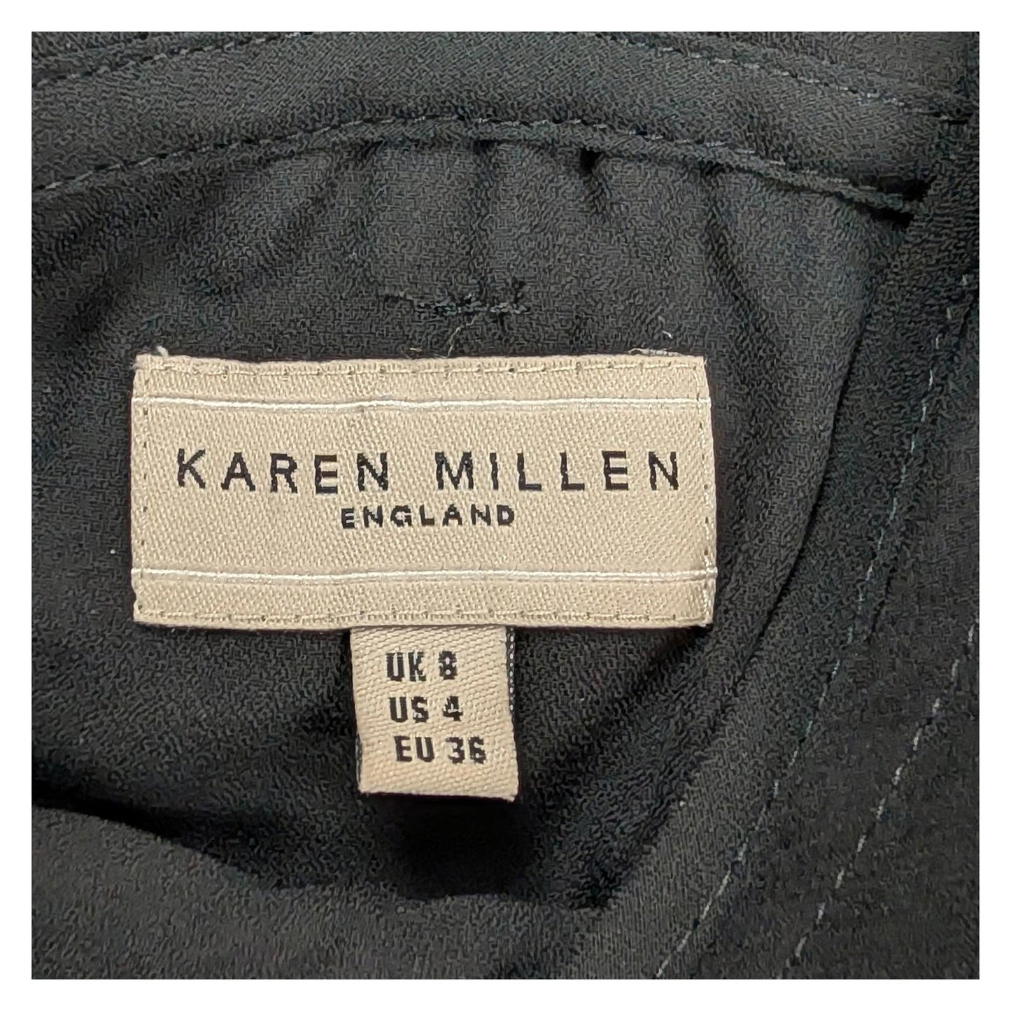 Karen Millen Evening Top UK 8 Black Feather Crystal Handkerchief Hem Chiffon by Karen Millen – | RewearableUK