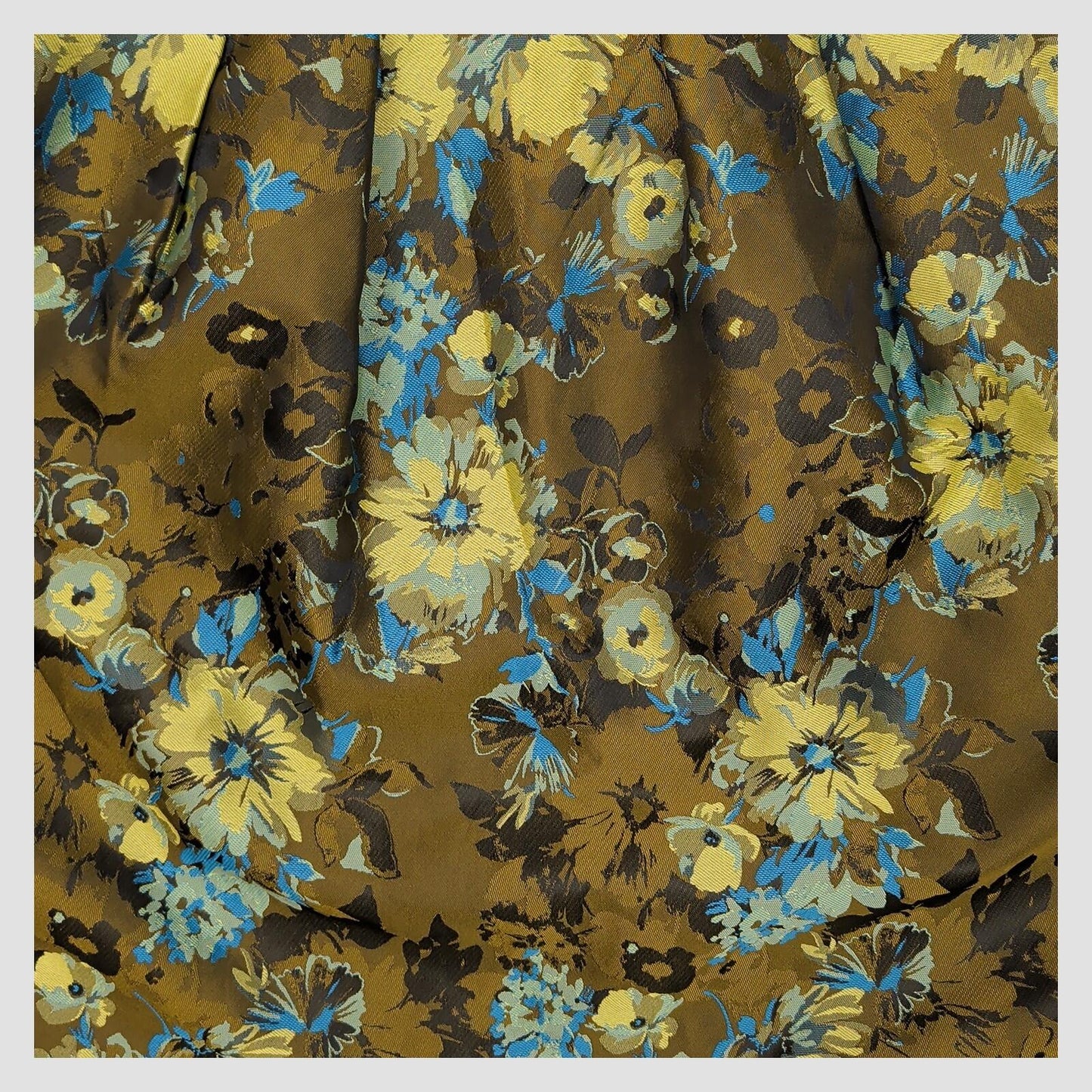 Karen Millen Floral Dress UK 10 Brown Blue Jacquard V Neck Zip Fault by Karen Millen – DRESSING | RewearableUK