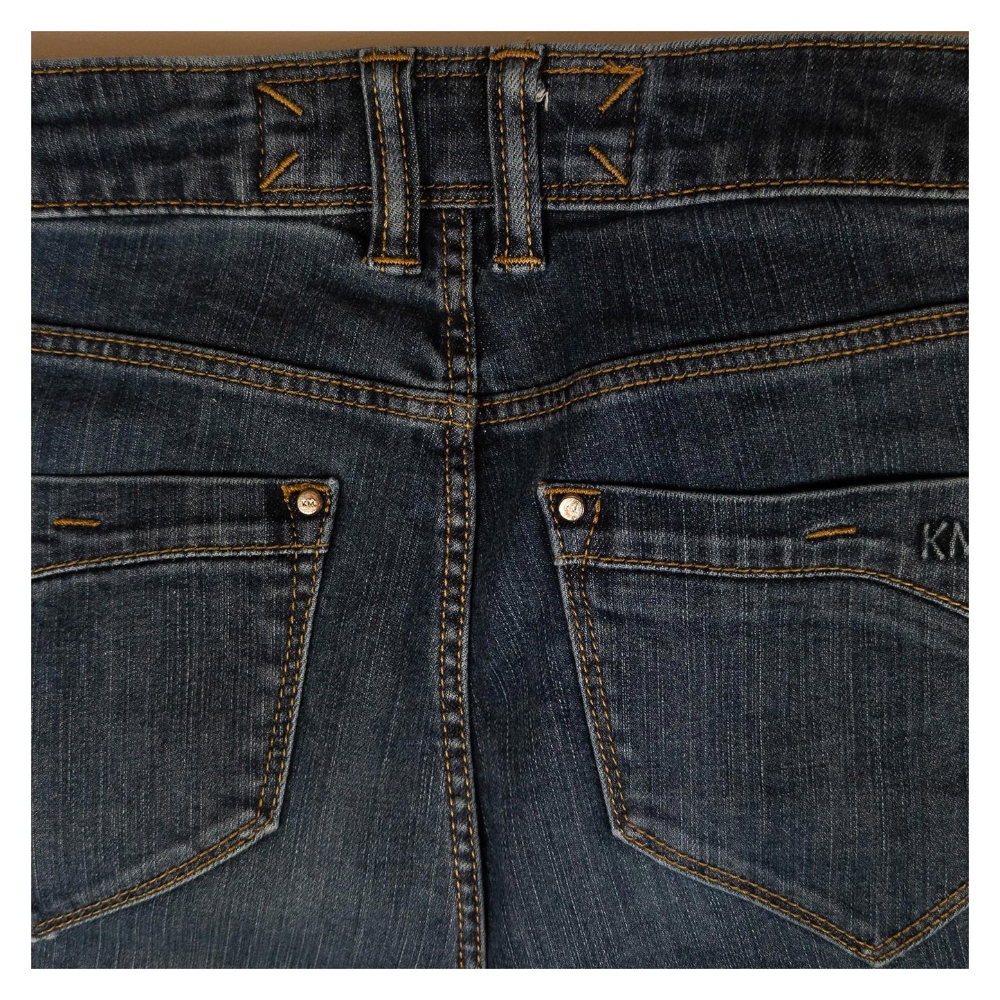 Karen Millen Jeans UK 8 US 4 Dark Blue Skinny Stretch Denim Pants KM Logo Trouse by Karen Millen – | RewearableUK