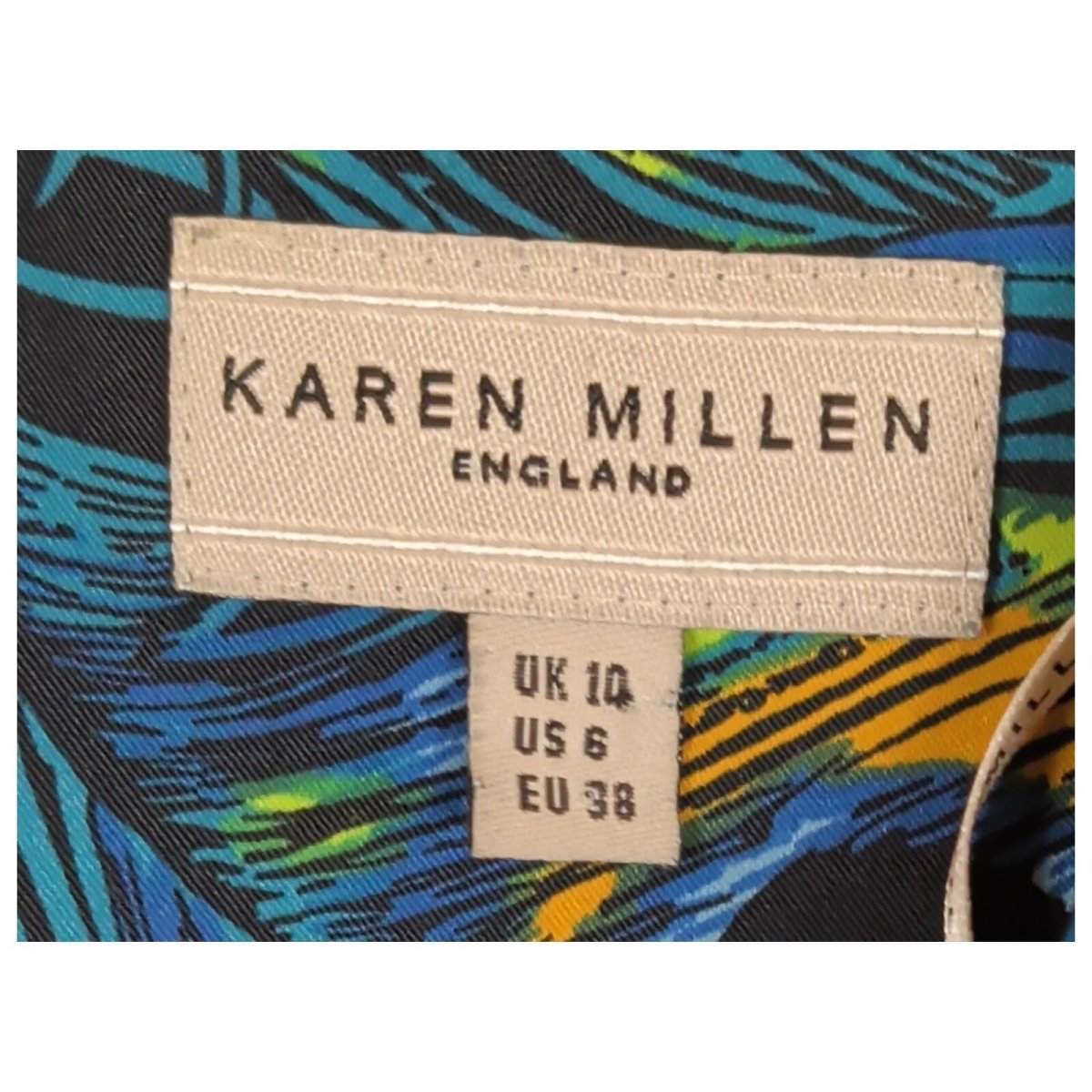 Karen Millen Peacock Feather Dress UK 10 Black Satin Cocktail NWOT by Karen Millen – | RewearableUK