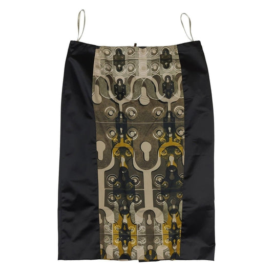 Karen Millen Karen Millen Skirt UK 14 Vintage Geometric Print A - Line Knee Length Cotton Blend SKIRT RewearableUK