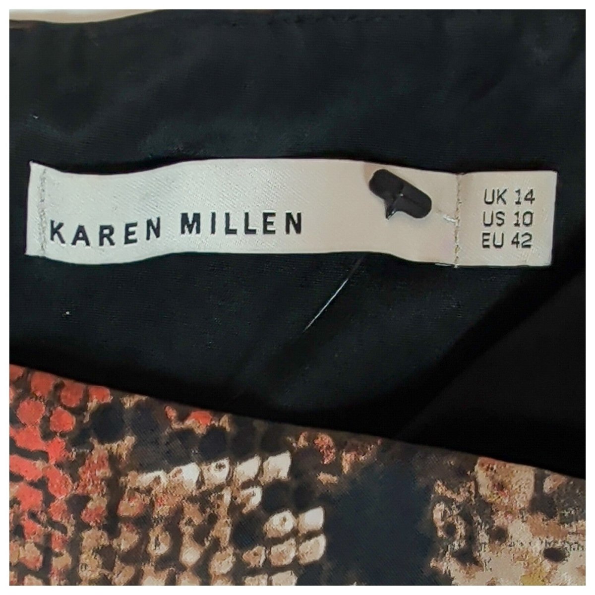 Karen Millen Snake Print Pencil Dress UK 14 Cocktail Occasion NWOT – product photo 3 | RewearableUK