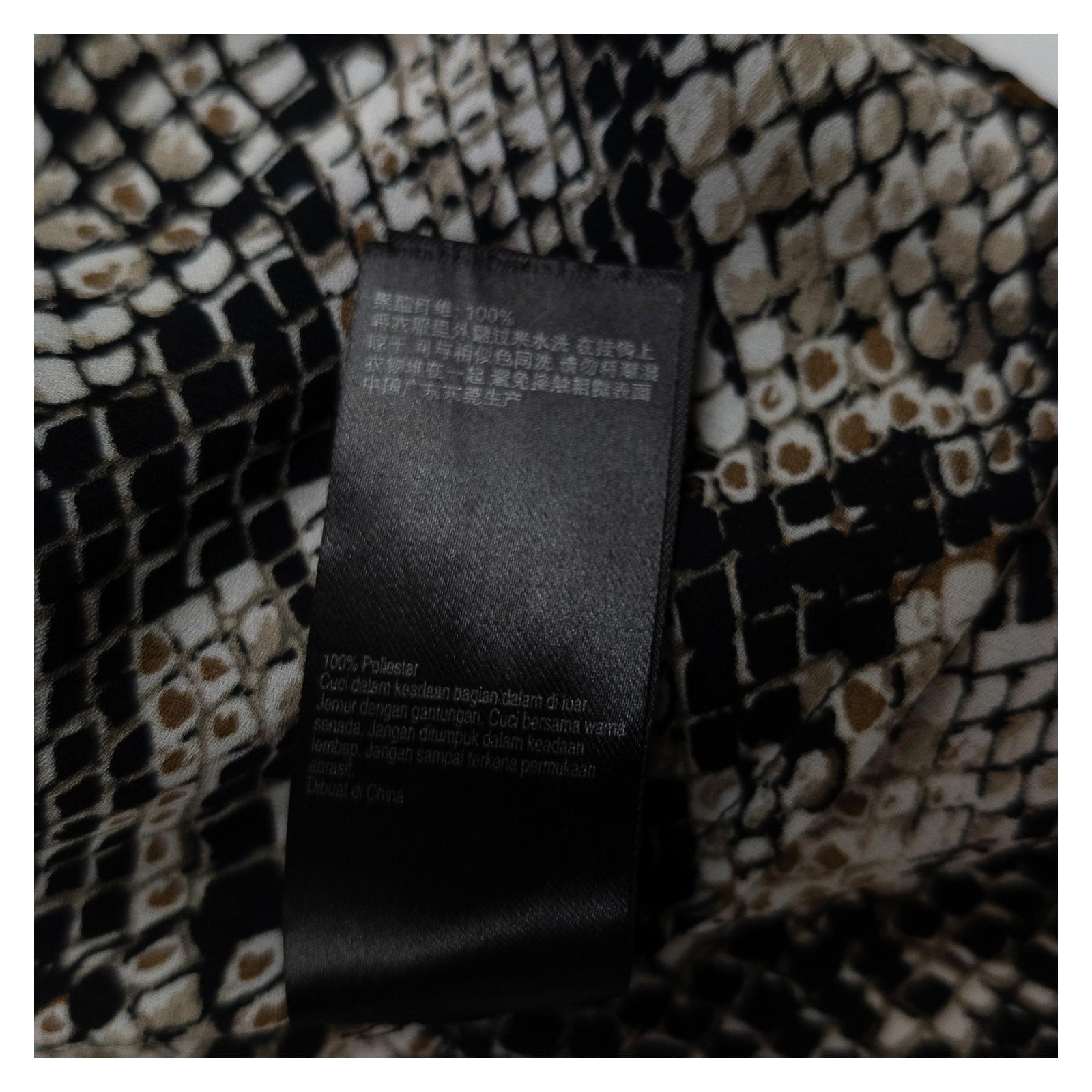 Karen Millen UK10 Snake Print Long Sleeve Wrap Style Formal Casual Blouse Shirt by Karen Millen – | RewearableUK