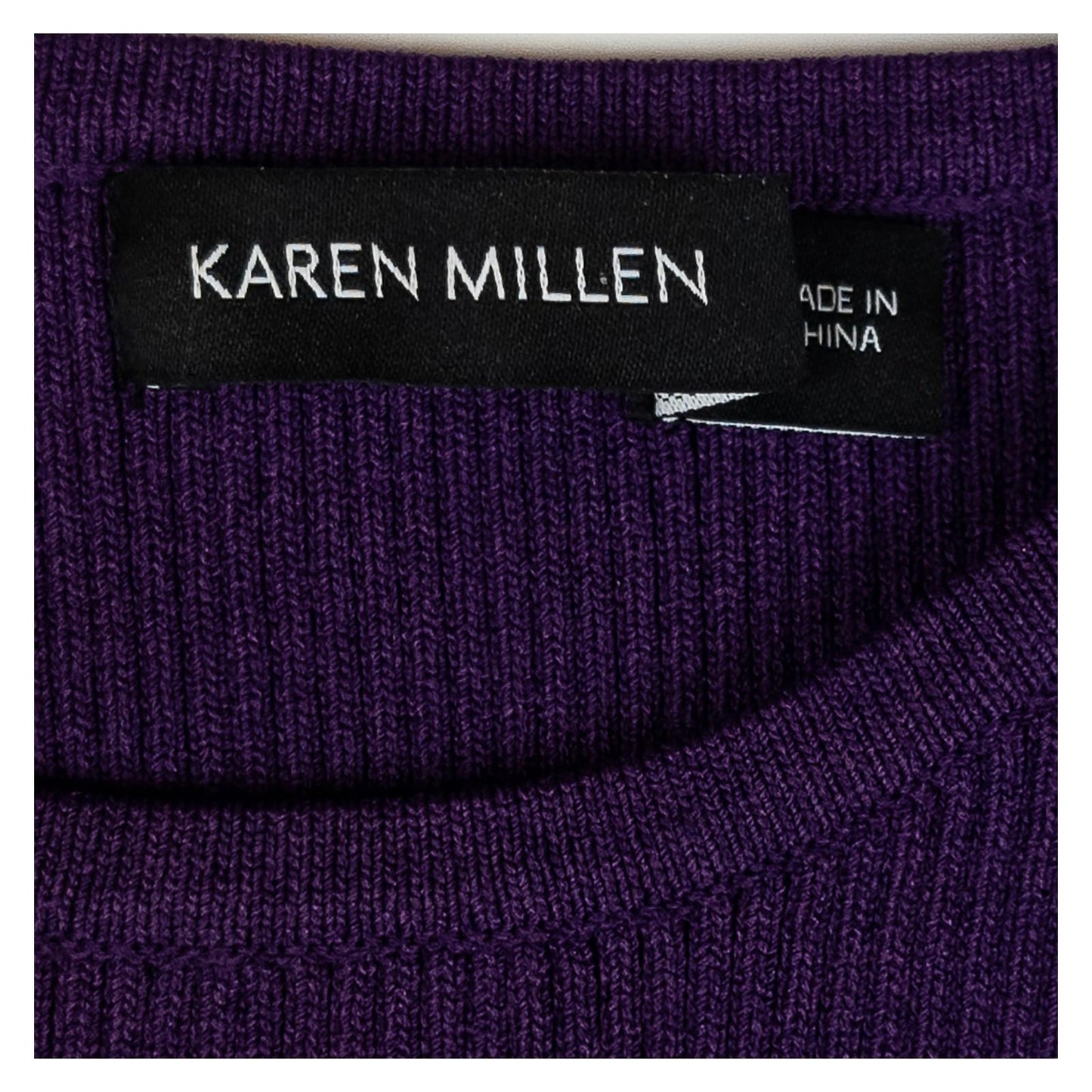 Karen Millen Woman Purple Ribbed Top Size S Viscose Blend Sleeveless Longline Kn by Karen Millen – | RewearableUK