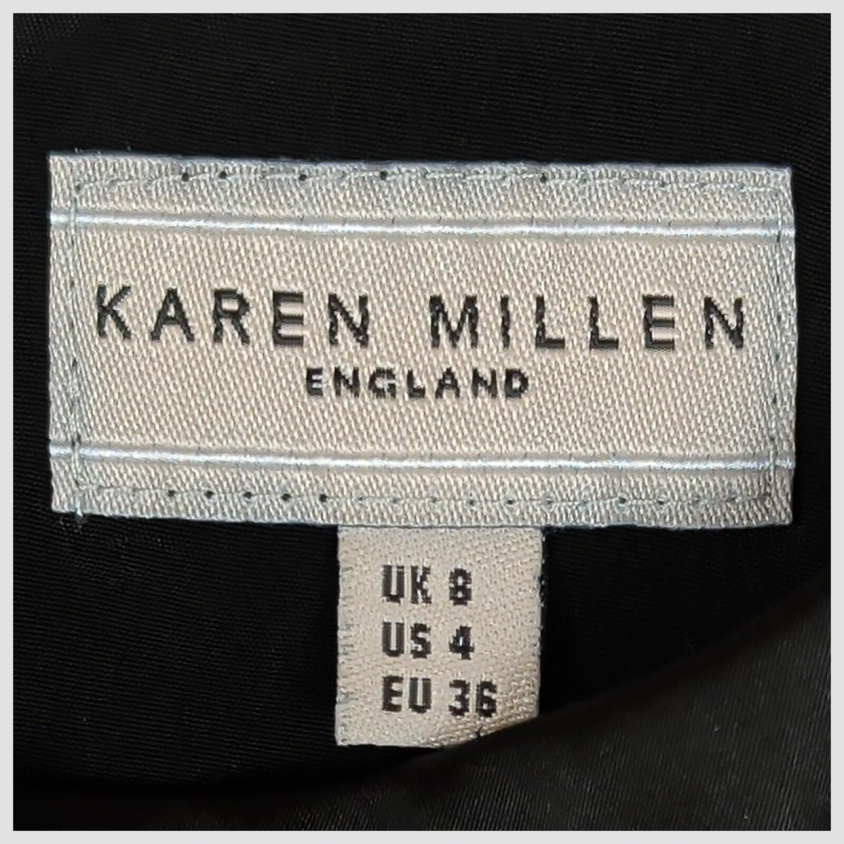 karen millen womens black abstract print cap sleeve bodycon dress size uk 8 by Karen Millen – | RewearableUK