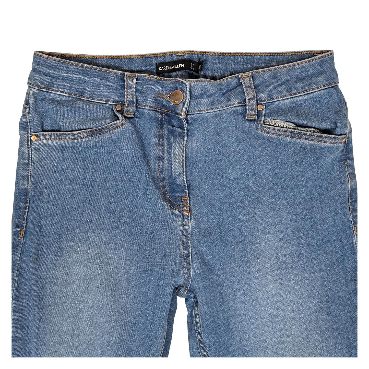 karen millen womens medium blue stretch denim skinny jeans size uk 12 by Karen Millen – | RewearableUK