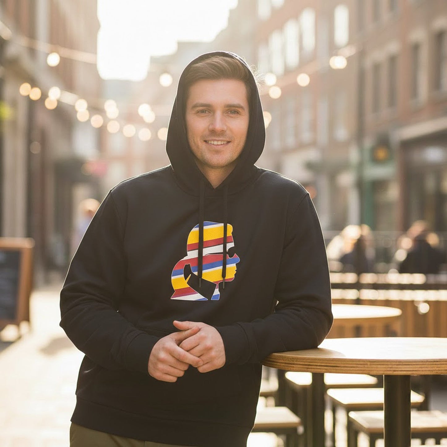 Karl Lagerfeld Hoodie Black Size XXL Ikonik Stripe Logo Cotton Jumper (See Defec by Karl Lagerfeld – | RewearableUK