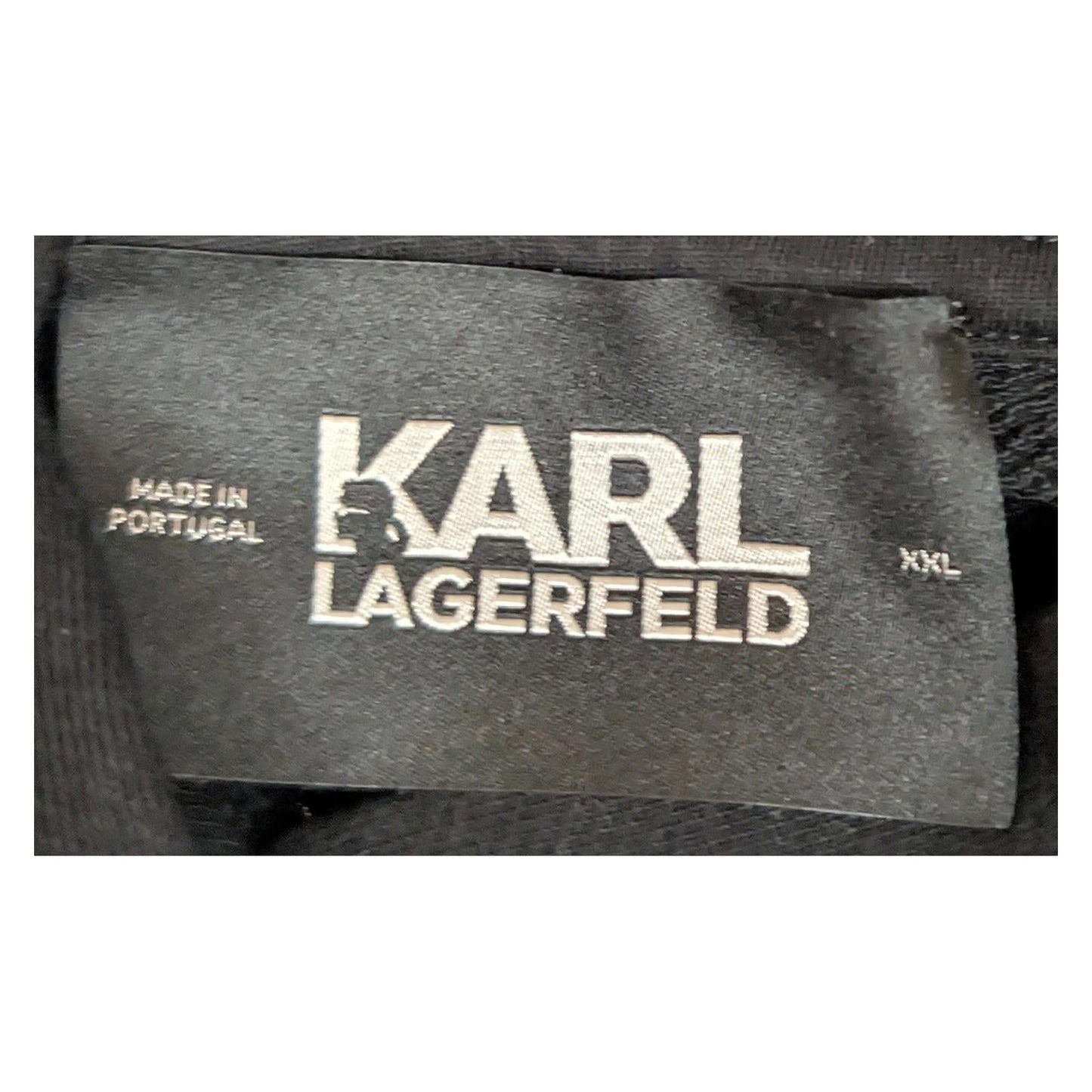 Karl Lagerfeld Hoodie Black Size XXL Ikonik Stripe Logo Cotton Jumper (See Defec by Karl Lagerfeld – | RewearableUK