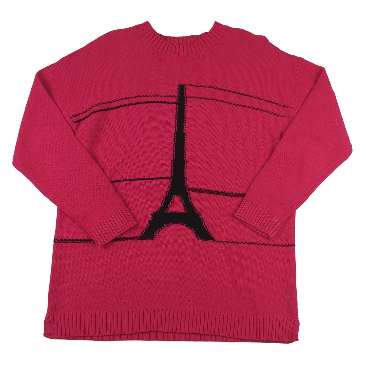 Karl Lagerfeld Paris Eiffel Tower Sweater Jumper Pink Knit Men's Size M by Karl Lagerfeld – | RewearableUK