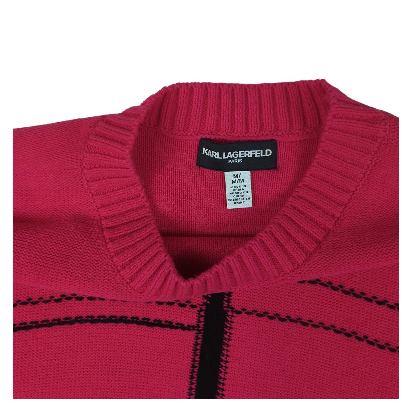 Karl Lagerfeld Paris Eiffel Tower Sweater Jumper Pink Knit Men's Size M by Karl Lagerfeld – | RewearableUK