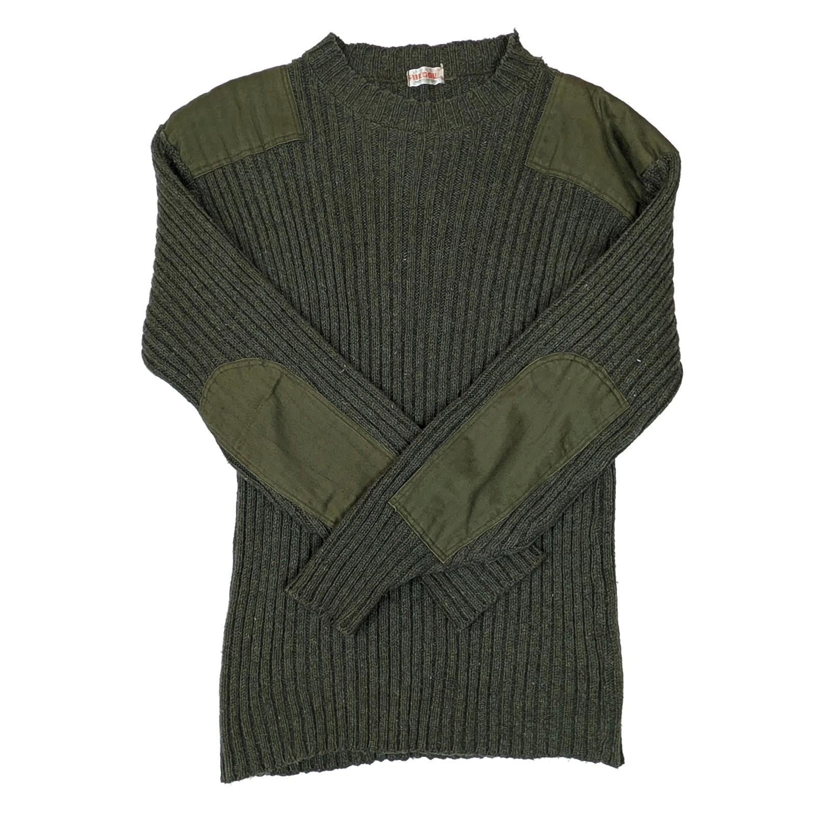 kilgour mens commando sweater size 44 olive green ribbed jumper scotland by kilgour – | RewearableUK