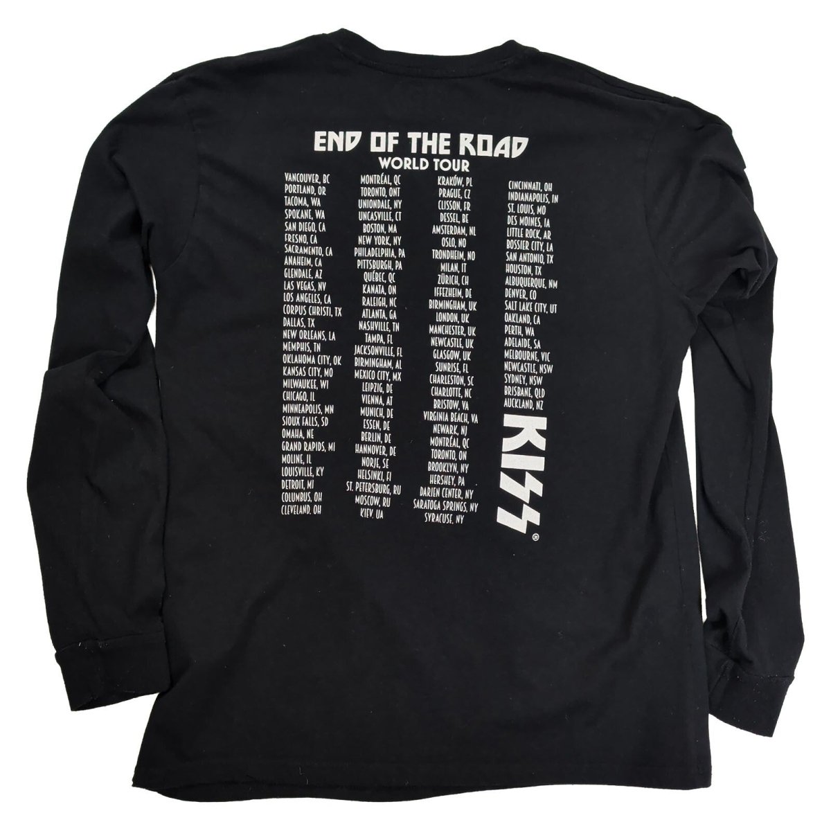 KISS End Of The Road World Tour Long Sleeve T-Shirt Black L Official Rock Band – product photo 5 | RewearableUK