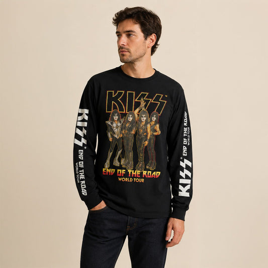 KISS End Of The Road World Tour Long Sleeve T-Shirt Black L – T-Shirts product photo 1 | RewearableUK
