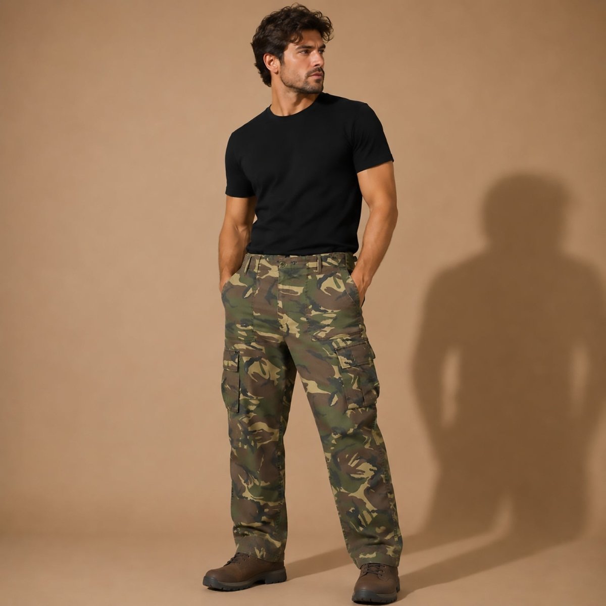Kombat UK Woodland Camo Cargo Trousers Waist 42 by Combat – MILITARY | RewearableUK