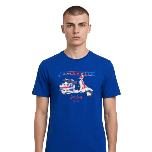 Lambretta Men's Royal Blue Scooter T-Shirt XL, New With Tags Cotton – T-Shirt product photo 1 | RewearableUK