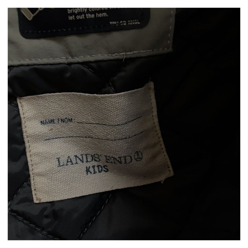 Lands End Kids Squall Waterproof Hooded Winter Coat Navy Grey XL 18-20 – product photo 6 | RewearableUK