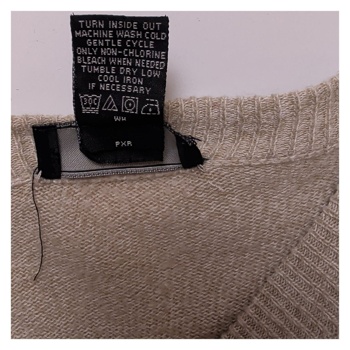 Lands' End Men's Jumper Regular XXL Beige Striped Crew Neck – product photo 6 | RewearableUK